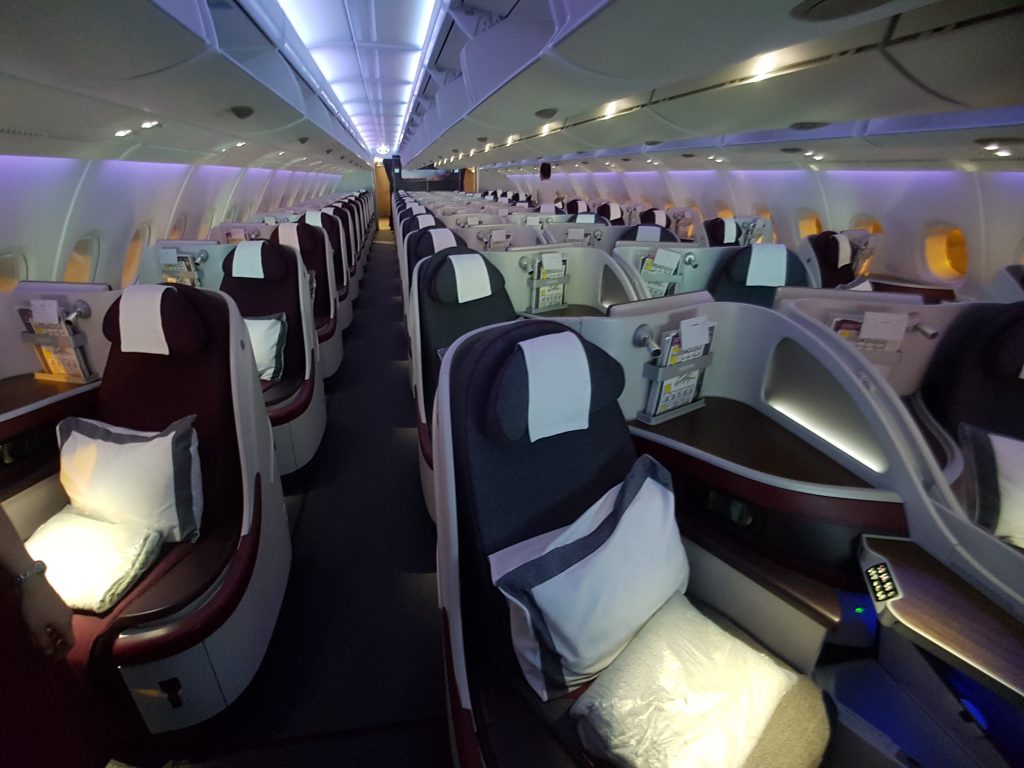 Klasa Biznes Qatar Airways A380 – fotel w klasie biznes